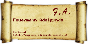 Feuermann Adelgunda névjegykártya
