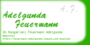 adelgunda feuermann business card